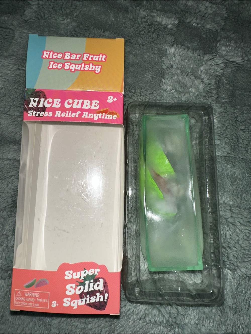 Green Fruit Nice cube coconut oil Squishy Stress Relief Toy